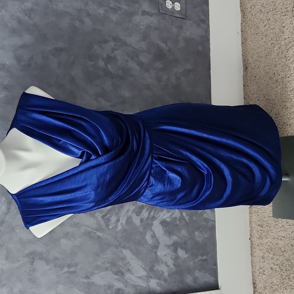 Suzi Chin for Maggy Boutique Blue Cocktail Dress Sz 6